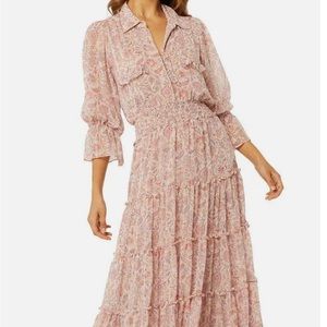 Misa Los Angeles - Hermosa Pink Floral Maxi Dress - Small